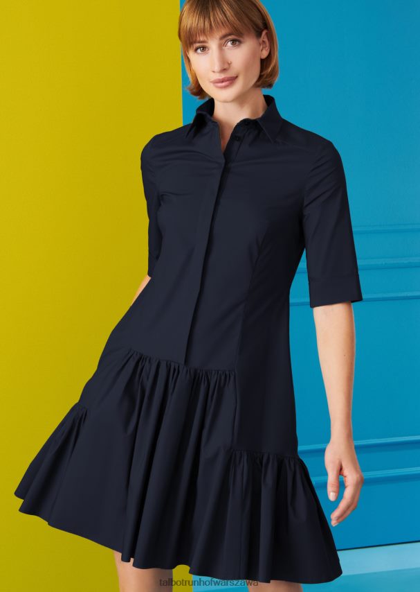 Talbot Runhof odzież błękit armady kobiety sukienka dzienna Dontos1 0RPB2J218