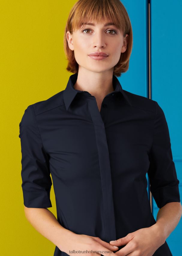 Talbot Runhof odzież błękit armady kobiety sukienka dzienna Dontos1 0RPB2J218