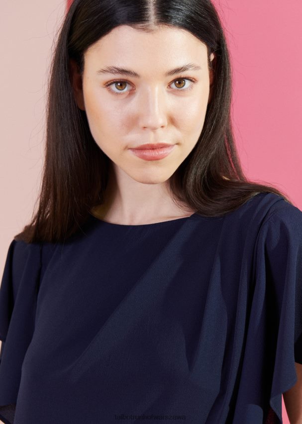 Talbot Runhof odzież błękit armady kobiety sukienka dzienna Godfrey1 0RPB2J247