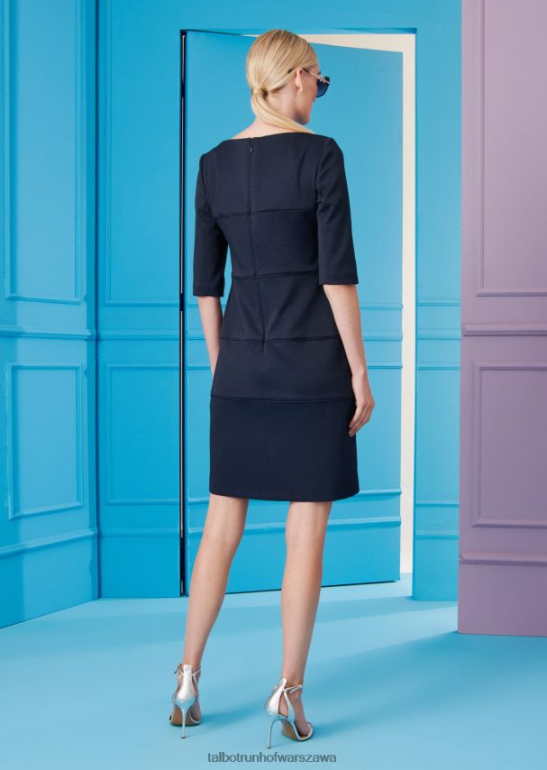 Talbot Runhof odzież błękit armady kobiety sukienka dzienna colman11 0RPB2J217