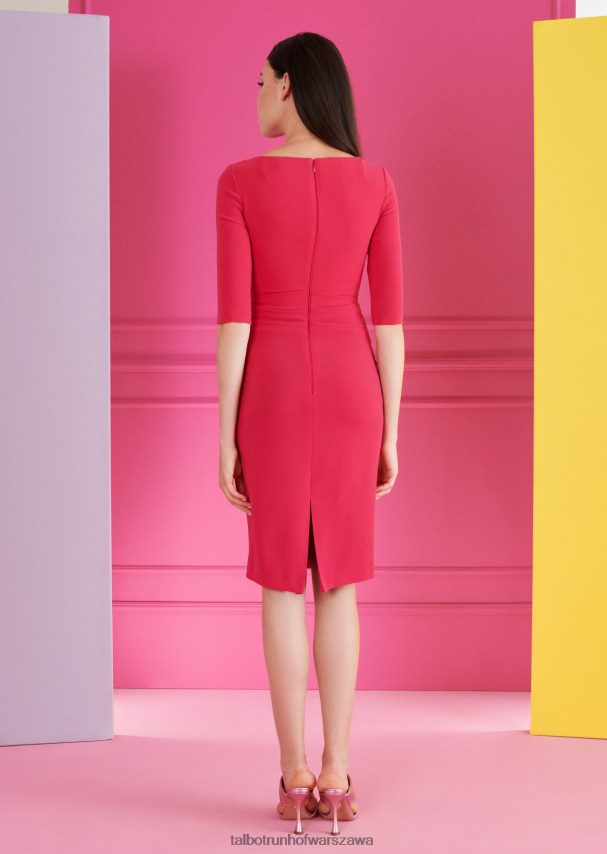 Talbot Runhof odzież begonia różowa kobiety sukienka dzienna komoe4 0RPB2J224