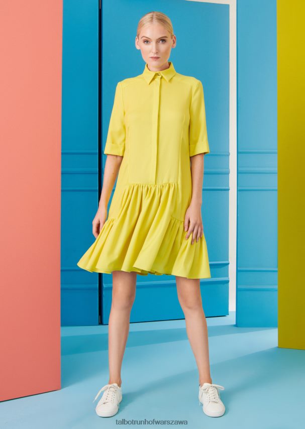 Talbot Runhof odzież cytrynowo żółty kobiety sukienka dzienna Dontos1 0RPB2J192 Talbot Runhof odzież cytrynowo żółty kobiety sukienka dzienna Dontos1 0RPB2J192