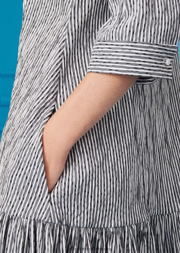 Talbot Runhof odzież czarny biały kobiety sukienka dzienna Dontos3 0RPB2J188