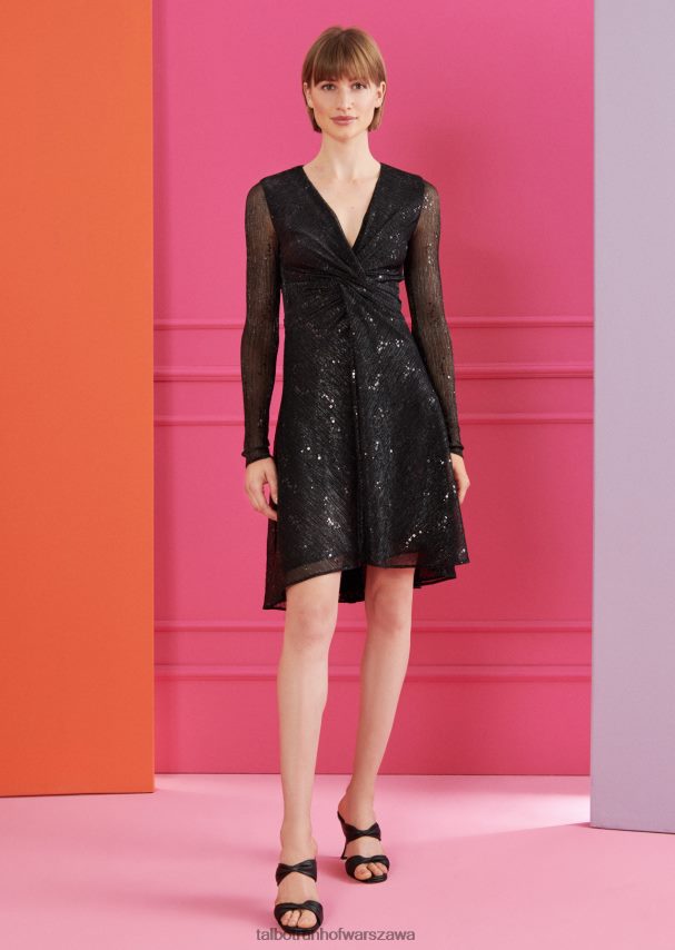 Talbot Runhof odzież czarny kobiety sukienka koktajlowa golambini6 0RPB2J211
