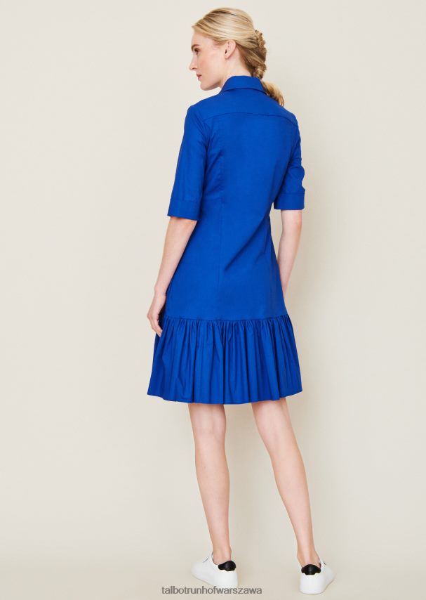 Talbot Runhof odzież elektryczny błękit kobiety sukienka dzienna Dontos1 0RPB2J246