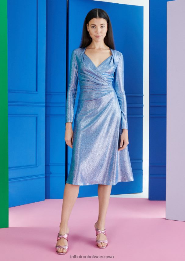 Talbot Runhof odzież elektryczny błękit kobiety sukienka koktajlowa dofina5 0RPB2J229