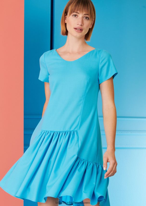 Talbot Runhof odzież głęboki błękit wody kobiety sukienka dzienna hosianna1 0RPB2J195