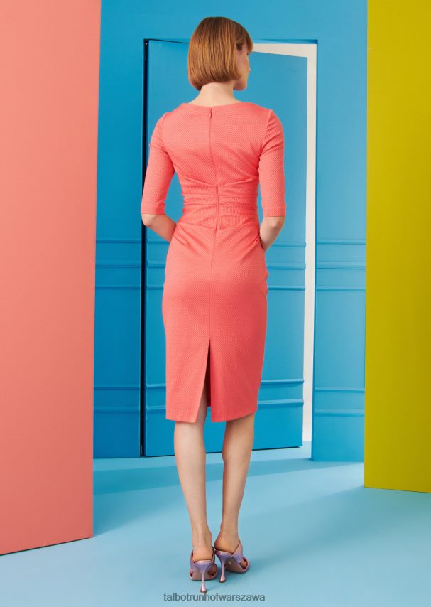 Talbot Runhof odzież granat, pomarańcza kobiety sukienka dzienna tonya8 0RPB2J204