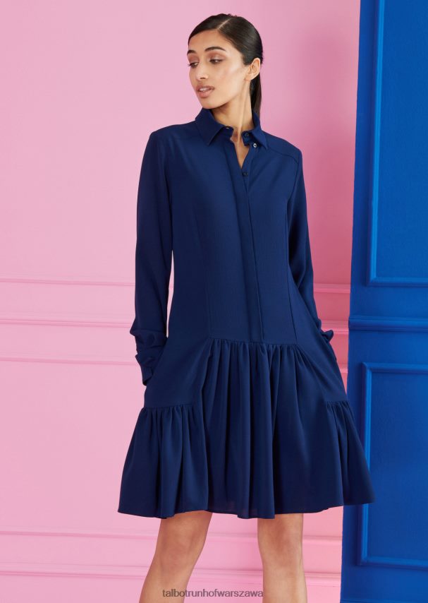 Talbot Runhof odzież królewski granat kobiety sukienka dzienna dobino1 0RPB2J164