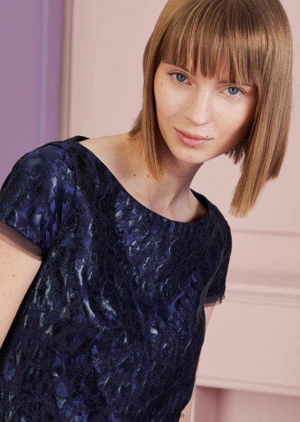 Talbot Runhof odzież królewski granat kobiety sukienka koktajlowa Fontelina11 0RPB2J171