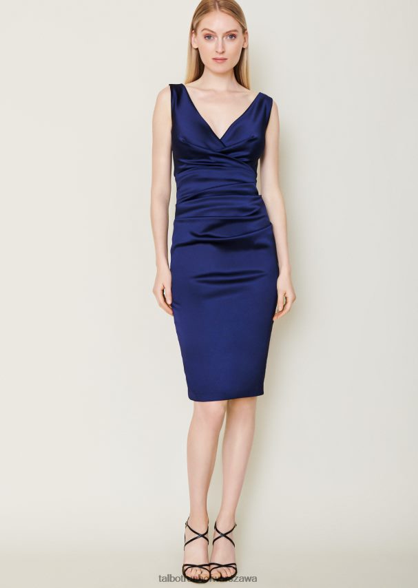 Talbot Runhof odzież królewski granat kobiety sukienka koktajlowa vodic24 0RPB2J240
