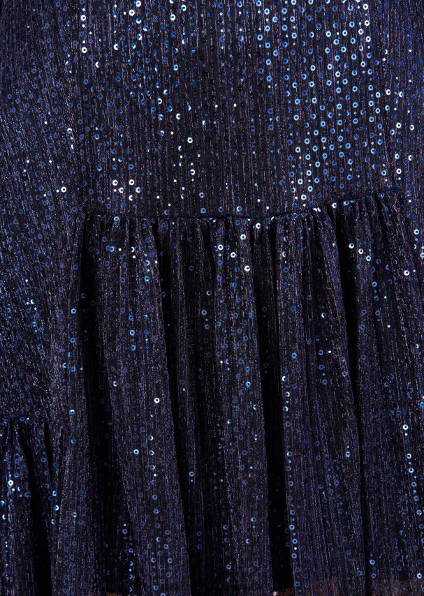 Talbot Runhof odzież majestatyczny błękit kobiety sukienka koktajlowa folklorystyczny5 0RPB2J163