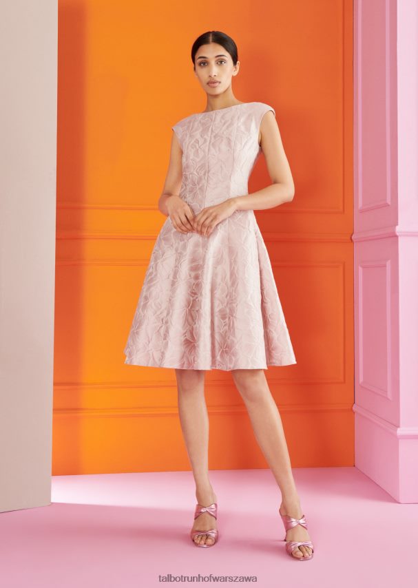 Talbot Runhof odzież marmurkowa róża kobiety sukienka koktajlowa korbut22 0RPB2J201