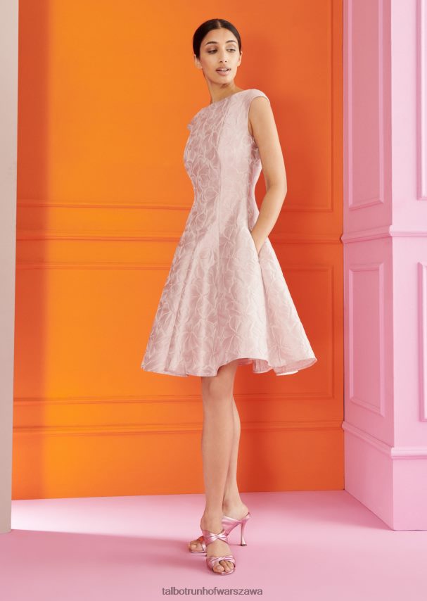 Talbot Runhof odzież marmurkowa róża kobiety sukienka koktajlowa korbut22 0RPB2J201