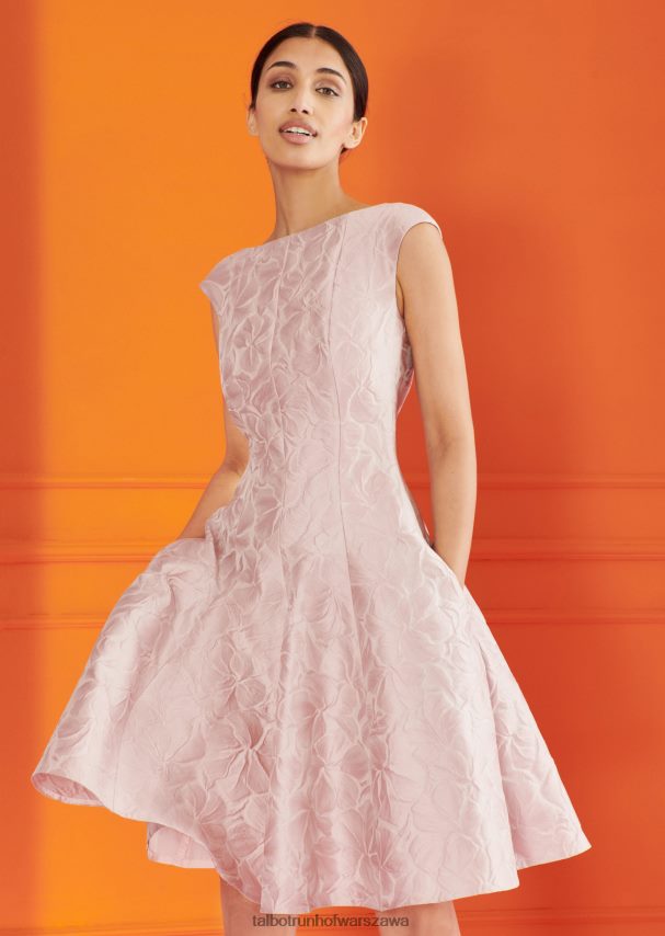 Talbot Runhof odzież marmurkowa róża kobiety sukienka koktajlowa korbut22 0RPB2J201