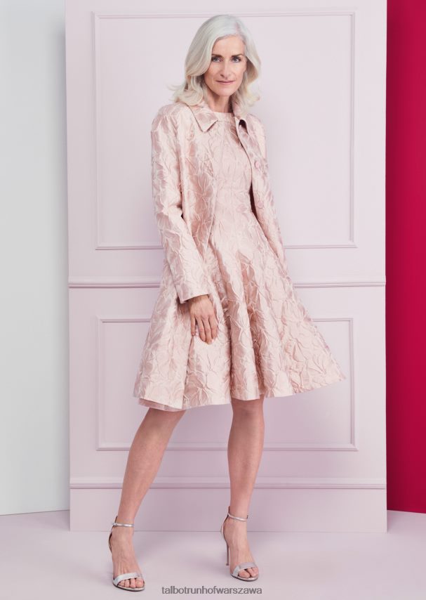 Talbot Runhof odzież marmurkowa róża kobiety sukienka koktajlowa korbut22 0RPB2J201