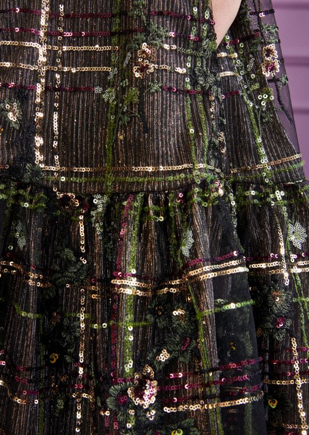 Talbot Runhof odzież myśliwska zieleń kobiety sukienka koktajlowa Fontelina9 0RPB2J151