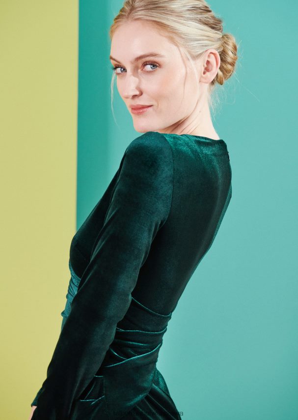 Talbot Runhof odzież myśliwska zieleń kobiety sukienka koktajlowa gomyway1 0RPB2J245