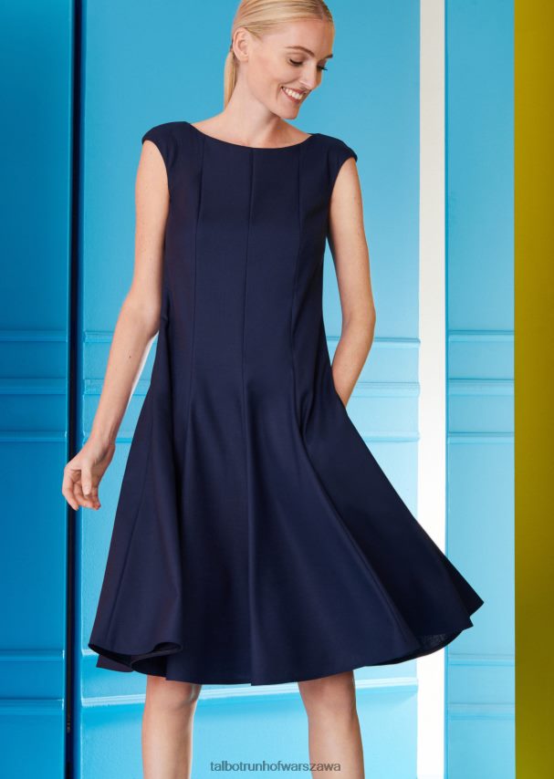 Talbot Runhof odzież niebieska północ kobiety sukienka dzienna dorna1 0RPB2J206