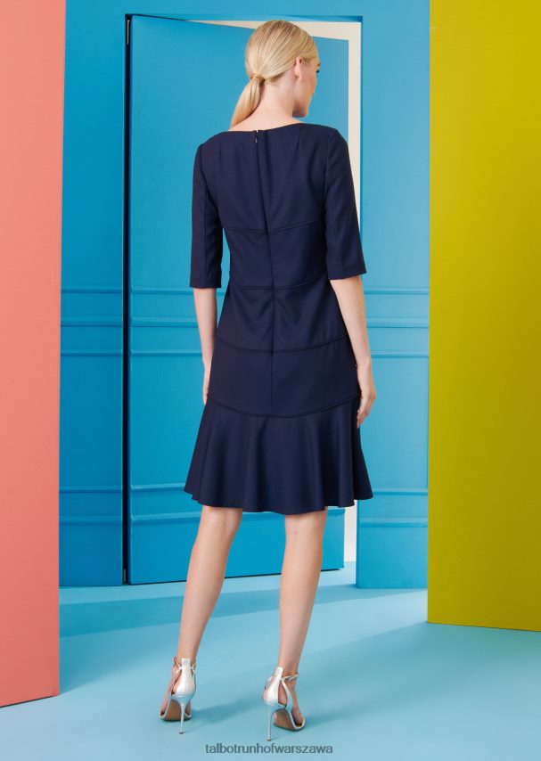 Talbot Runhof odzież niebieska północ kobiety sukienka dzienna gotinga2 0RPB2J187