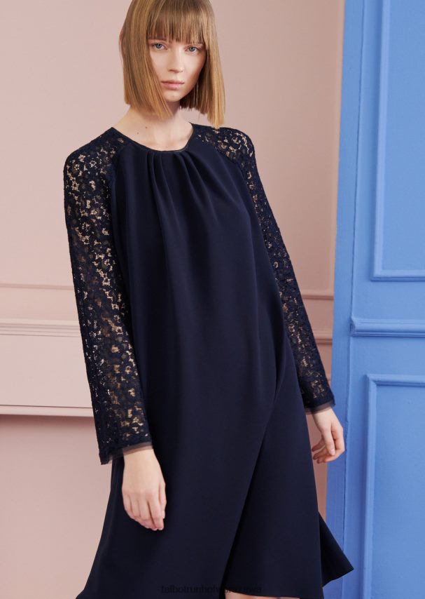 Talbot Runhof odzież niebieska północ kobiety sukienka dzienna hot1 0RPB2J168