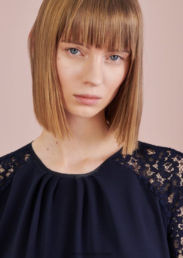 Talbot Runhof odzież niebieska północ kobiety sukienka dzienna hot1 0RPB2J168