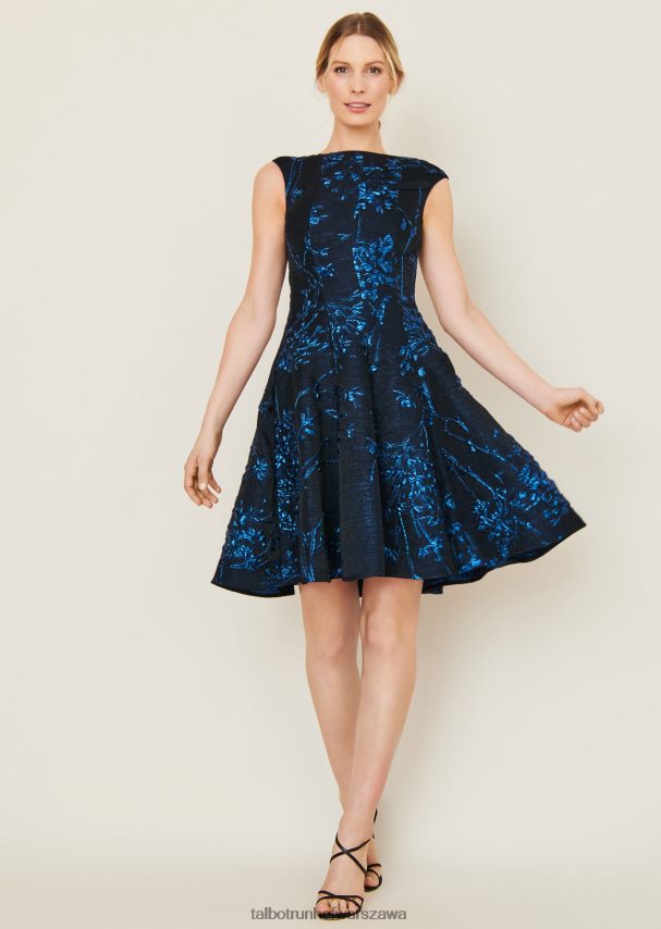 Talbot Runhof odzież niebieski Enzian kobiety sukienka koktajlowa korbut10 0RPB2J248