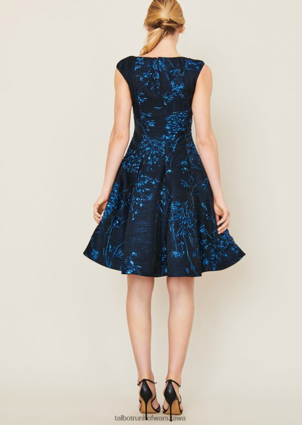 Talbot Runhof odzież niebieski Enzian kobiety sukienka koktajlowa korbut10 0RPB2J248