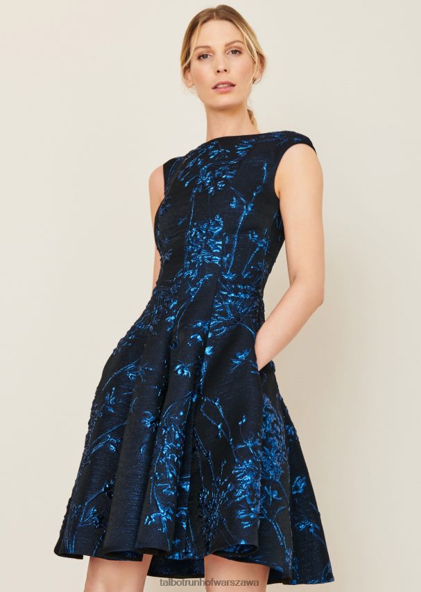 Talbot Runhof odzież niebieski Enzian kobiety sukienka koktajlowa korbut10 0RPB2J248
