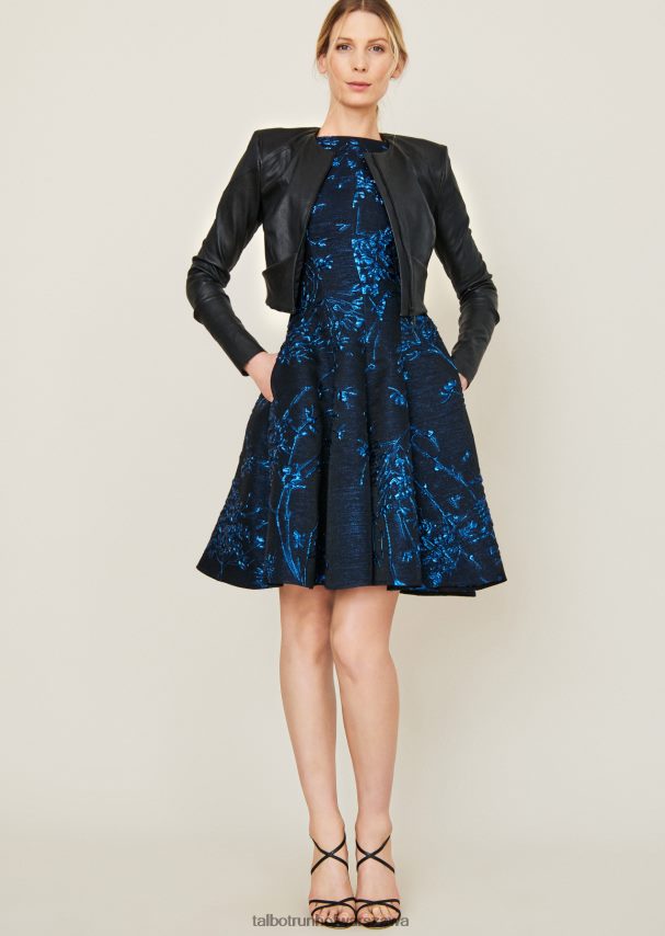 Talbot Runhof odzież niebieski Enzian kobiety sukienka koktajlowa korbut10 0RPB2J248