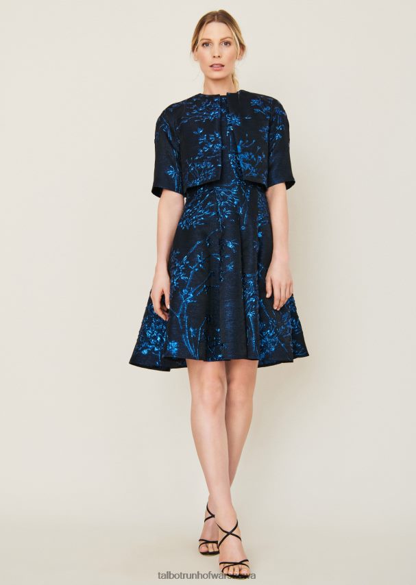 Talbot Runhof odzież niebieski Enzian kobiety sukienka koktajlowa korbut10 0RPB2J248