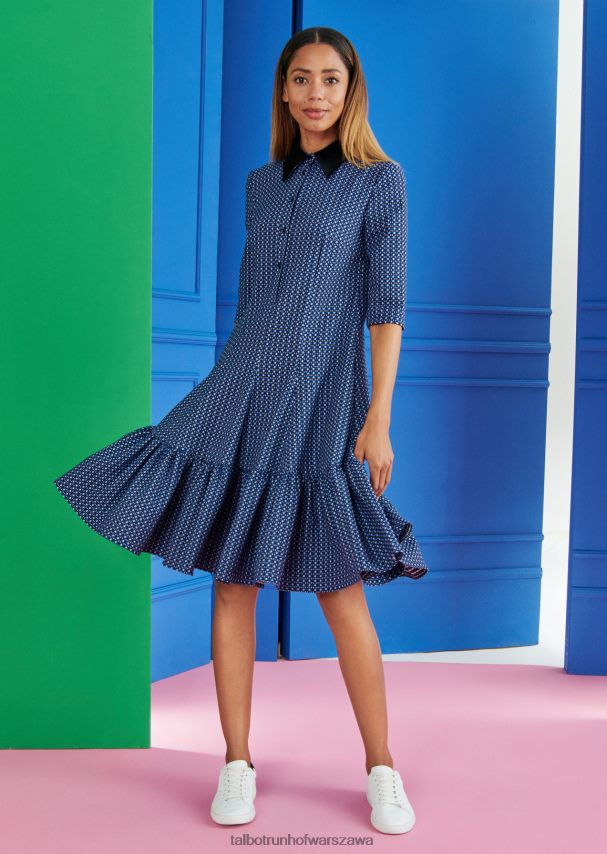 Talbot Runhof odzież niebieski Enzian kobiety ubiór dzienny hopper1 0RPB2J230