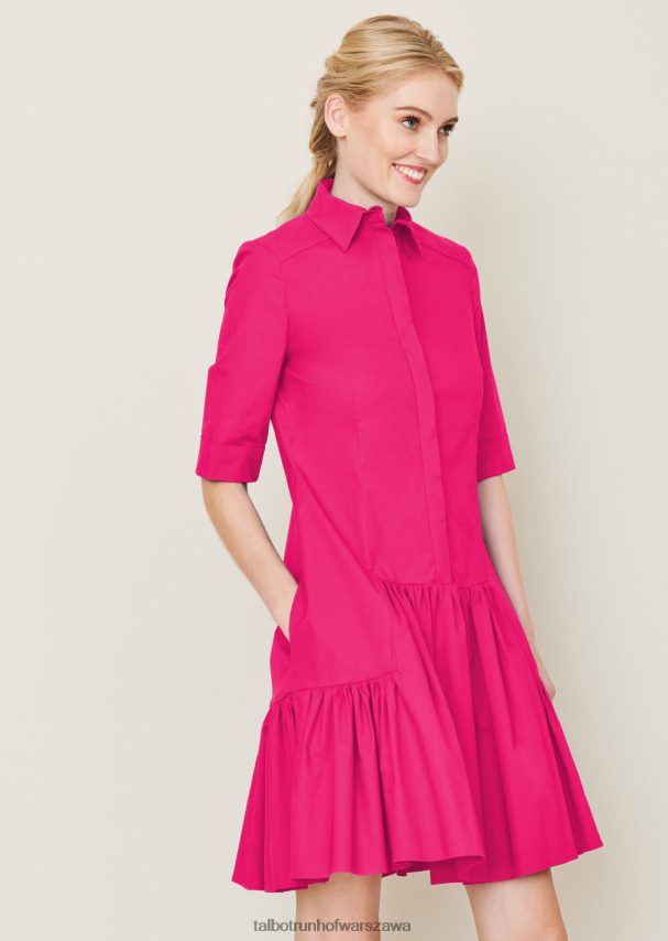 Talbot Runhof odzież różowa beonia kobiety sukienka dzienna Dontos1 0RPB2J223