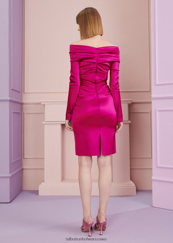 Talbot Runhof odzież razzmatazz różowy kobiety hobbystyczna sukienka koktajlowa3 0RPB2J157