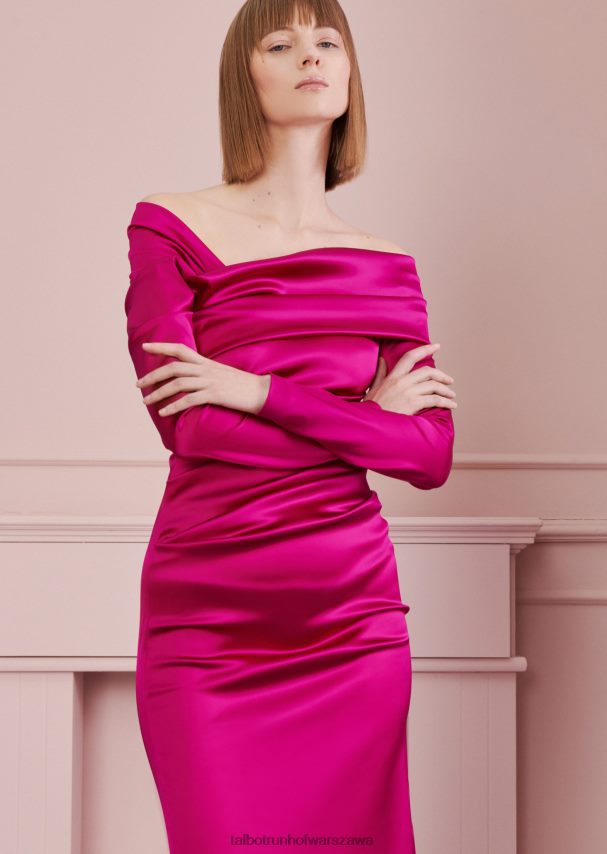 Talbot Runhof odzież razzmatazz różowy kobiety hobbystyczna sukienka koktajlowa3 0RPB2J157
