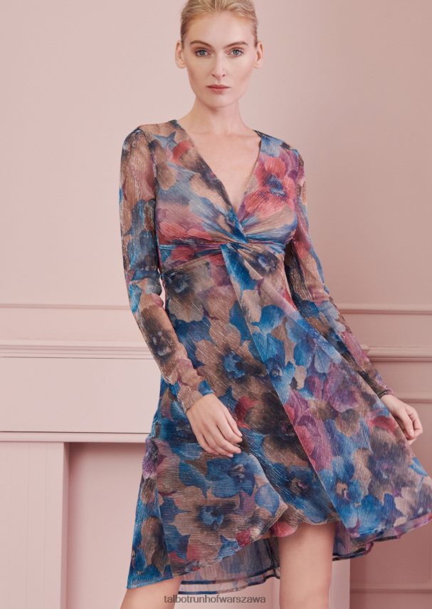 Talbot Runhof odzież ważka wielokolorowa kobiety sukienka koktajlowa golambini17 0RPB2J186