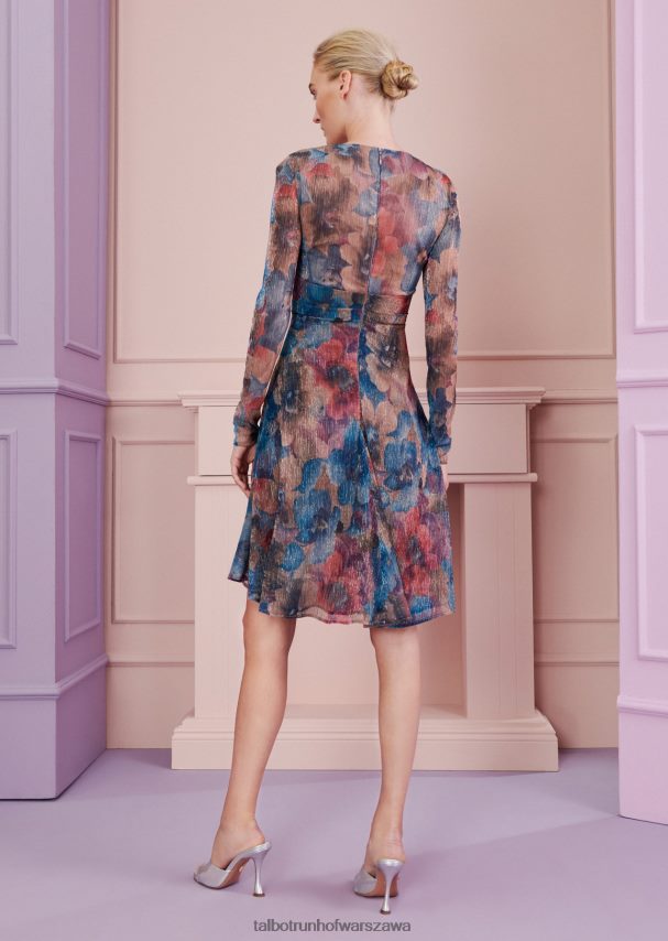 Talbot Runhof odzież ważka wielokolorowa kobiety sukienka koktajlowa golambini17 0RPB2J186