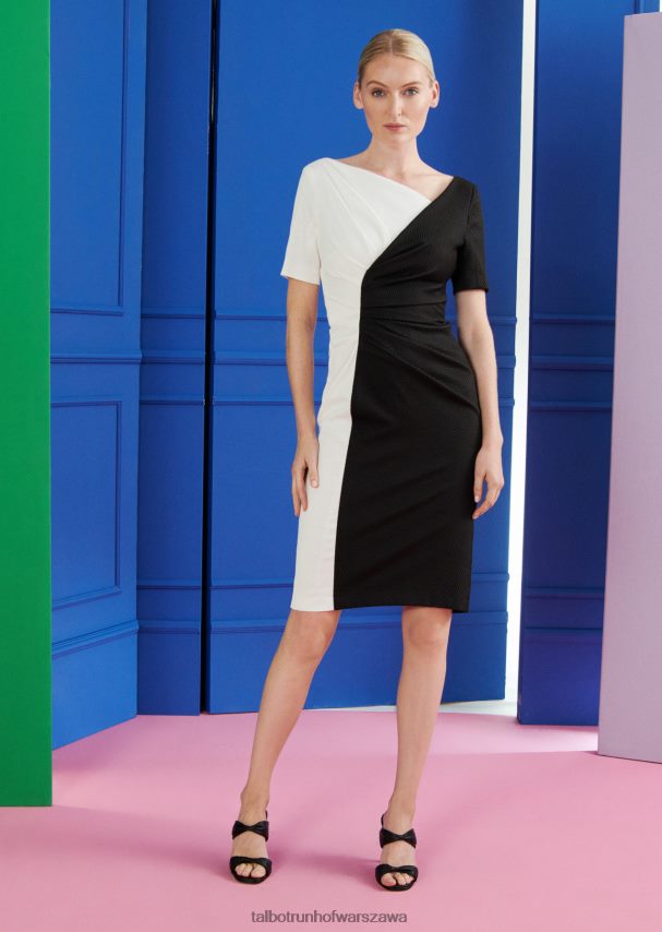 Talbot Runhof odzież wafel pikowy i kolor kości słoniowej kobiety sukienka dzienna honor2 0RPB2J221 Talbot Runhof odzież wafel pikowy i kolor kości słoniowej kobiety sukienka dzienna honor2 0RPB2J221