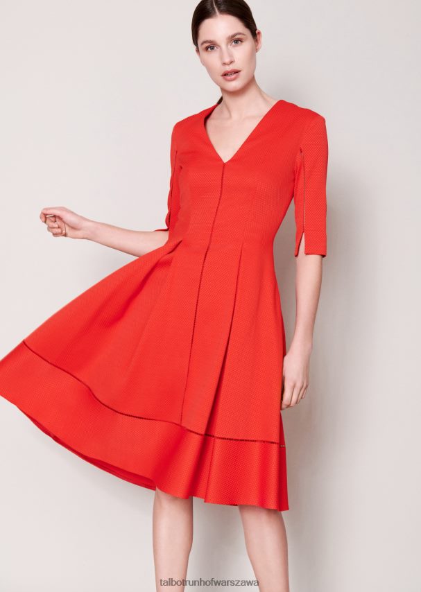 Talbot Runhof odzież wiśniowy kobiety sukienka dzienna torin6 0RPB2J214