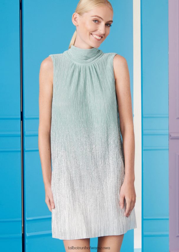 Talbot Runhof odzież zieleń piany morskiej kobiety sukienka koktajlowa donroy6 0RPB2J197