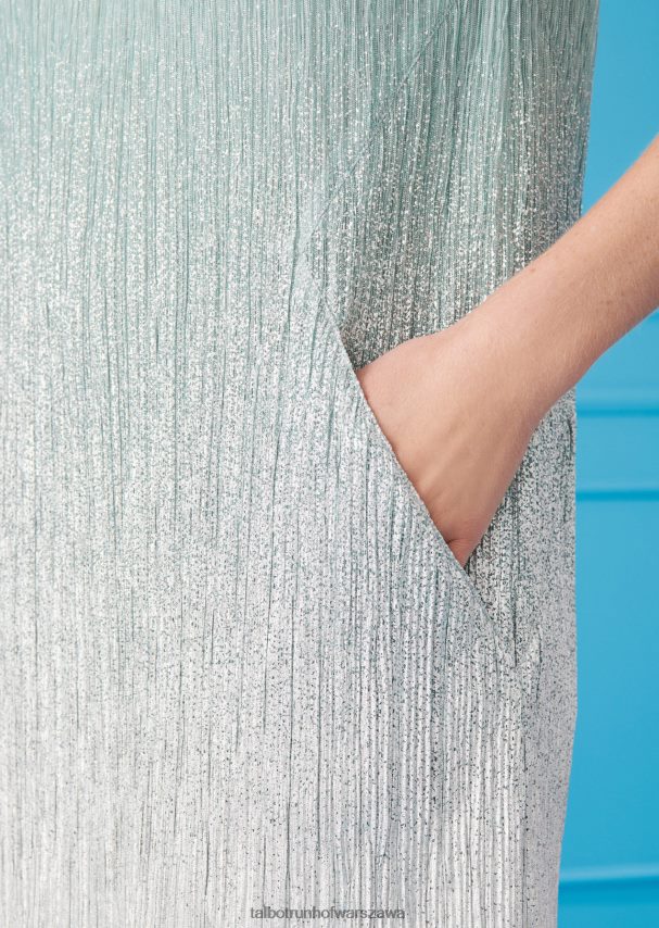 Talbot Runhof odzież zieleń piany morskiej kobiety sukienka koktajlowa donroy6 0RPB2J197