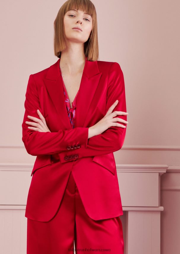 Talbot Runhof odzież Szkarłatna Czerwień kobiety kurtka burch1 0RPB2J352