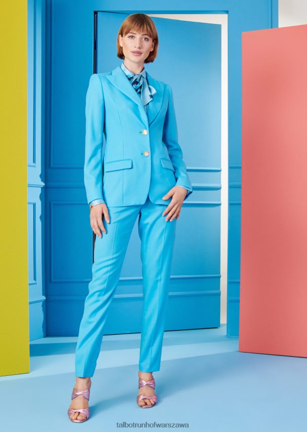 Talbot Runhof odzież głęboki błękit wody kobiety Kurtka Rush6 0RPB2J354