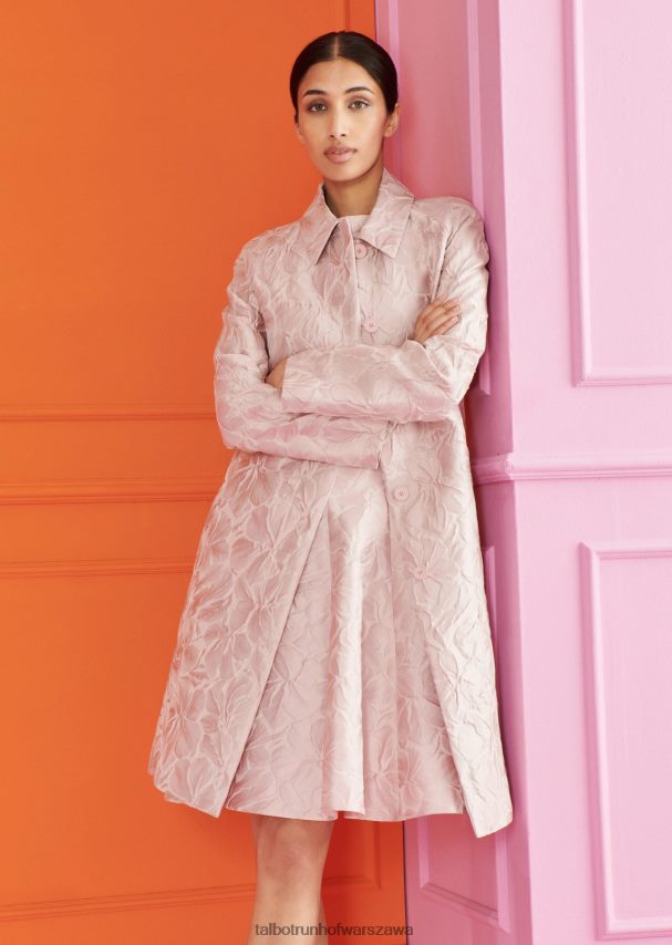 Talbot Runhof odzież marmurkowa róża kobiety płaszcz Cubelle1 0RPB2J369