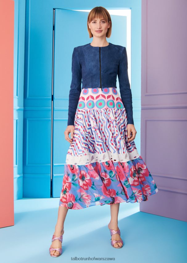 Talbot Runhof odzież niebieski indygo kobiety kurtka cubique1 0RPB2J357