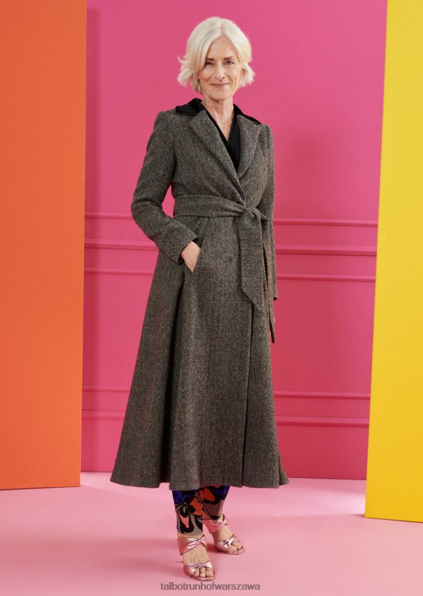 Talbot Runhof odzież szary kobiety płaszcz cuarenta2 0RPB2J362