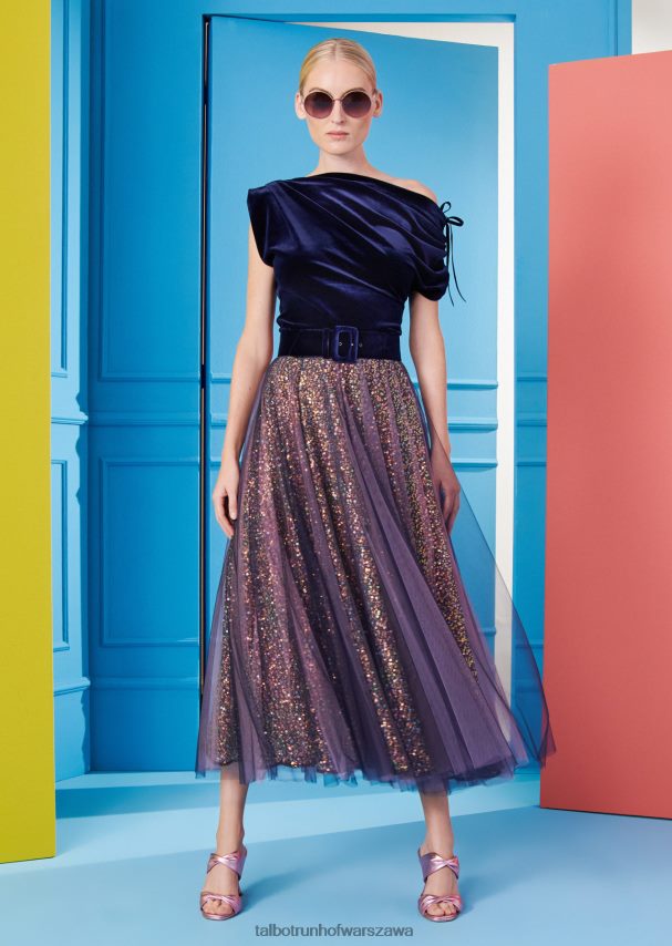 Talbot Runhof odzież błękit księżyca kobiety górna łaźnia turecka 1 0RPB2J303