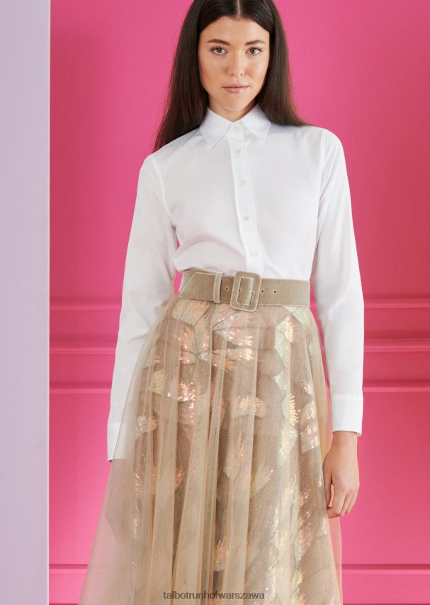 Talbot Runhof odzież biały kobiety bluzka van laack loas1 0RPB2J320