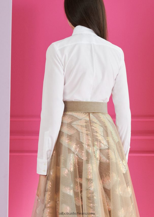 Talbot Runhof odzież biały kobiety bluzka van laack loas1 0RPB2J320