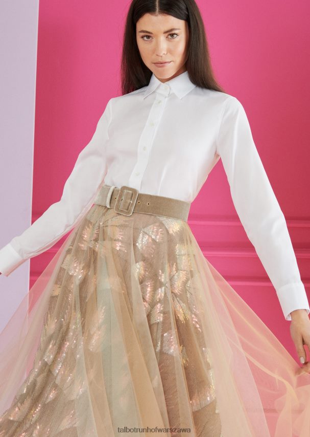 Talbot Runhof odzież biały kobiety bluzka van laack loas1 0RPB2J320